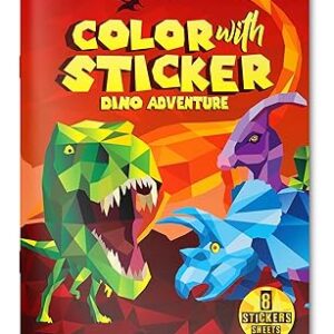 COLOR WITH STICKER - DINO ADVENTURE